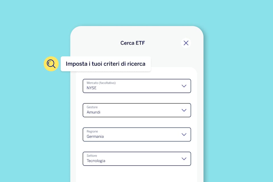 Schermata dell’app BBVA per selezionare e acquistare ETF